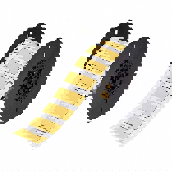 Label Maker Label: Yellow, Polyolefin, 500 per Roll